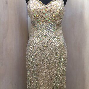 Jovani Ivory - Silver Gown / Prom Dress / Size 4